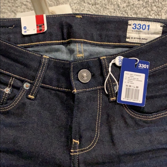 NWT! G-Star Raw 3301 Straight Leg Denim - Picture 3 of 4